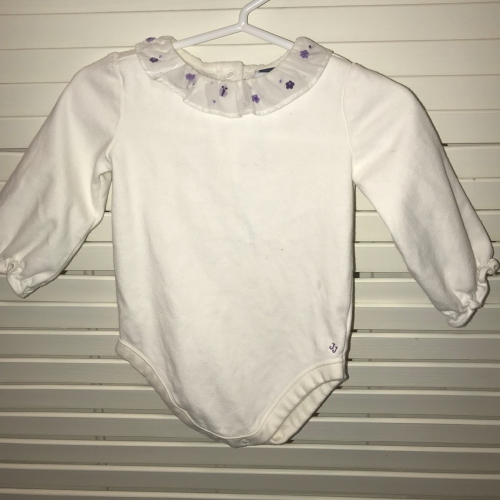 Floral ruffle collar bodysuit onesie Janie & Jack